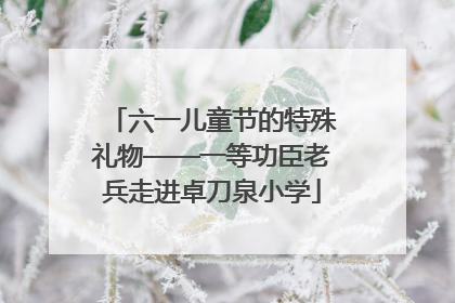 六一儿童节的特殊礼物——一等功臣老兵走进卓刀泉小学