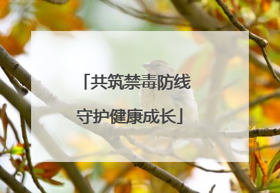共筑禁毒防线 守护健康成长