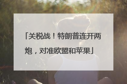 关税战！特朗普连开两炮，对准欧盟和苹果