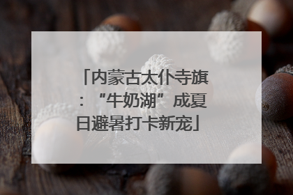 内蒙古太仆寺旗：“牛奶湖”成夏日避暑打卡新宠