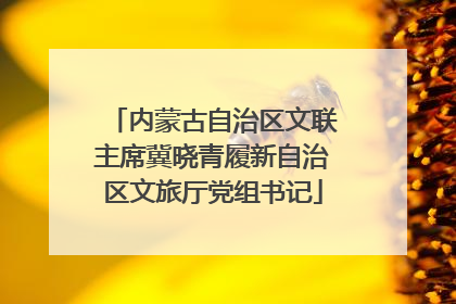 内蒙古自治区文联主席冀晓青履新自治区文旅厅党组书记