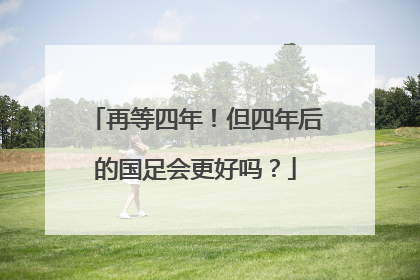 再等四年！但四年后的国足会更好吗？
