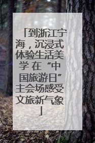 到浙江宁海，沉浸式体验生活美学 在“中国旅游日”主会场感受文旅新气象