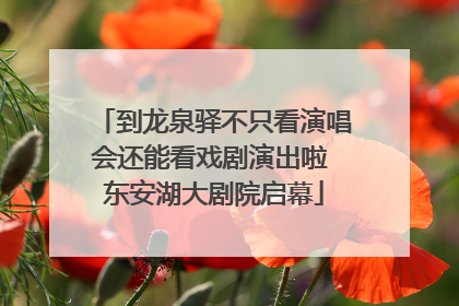 到龙泉驿不只看演唱会还能看戏剧演出啦 东安湖大剧院启幕