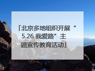 北京多地组织开展“5.26 我爱路”主题宣传教育活动
