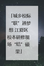 城乡校际“联”通梦想 江夏区校本研修现场“结”硕果
