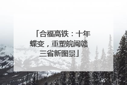 合福高铁：十年蝶变，重塑皖闽赣三省新图景