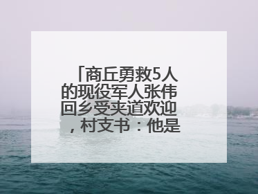 商丘勇救5人的现役军人张伟回乡受夹道欢迎，村支书：他是本村的骄傲