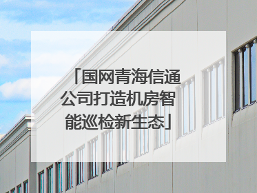 国网青海信通公司打造机房智能巡检新生态