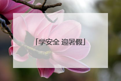 学安全 迎暑假