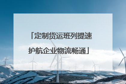 定制货运班列提速 护航企业物流畅通