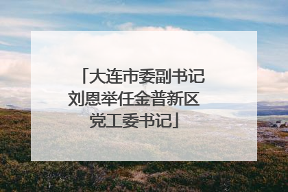 大连市委副书记刘恩举任金普新区党工委书记