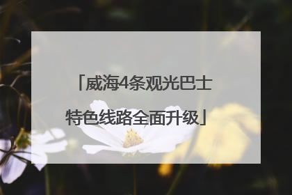 威海4条观光巴士特色线路全面升级
