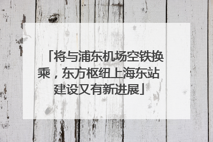 将与浦东机场空铁换乘，东方枢纽上海东站建设又有新进展