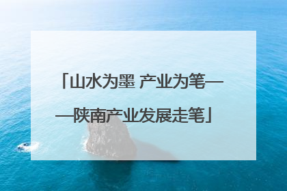 山水为墨 产业为笔——陕南产业发展走笔