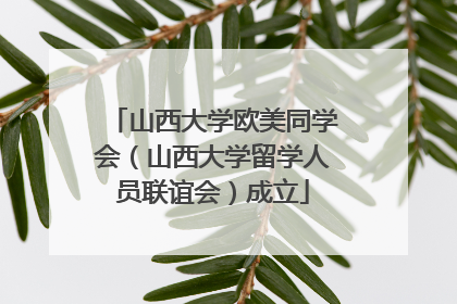 山西大学欧美同学会（山西大学留学人员联谊会）成立