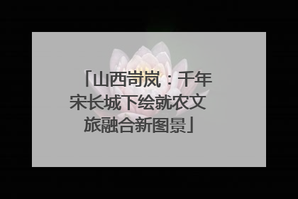 山西岢岚：千年宋长城下绘就农文旅融合新图景