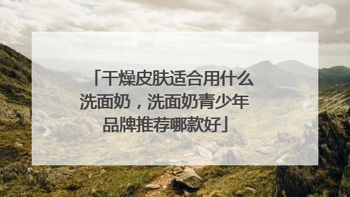 干燥皮肤适合用什么洗面奶，洗面奶青少年品牌推荐哪款好