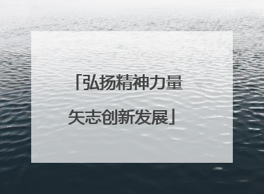 弘扬精神力量 矢志创新发展