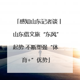 感知山东记者谈丨山东借文旅“东风”起势 不断塑强“体育+”优势