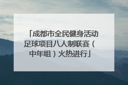 成都市全民健身活动足球项目八人制联赛（中年组）火热进行