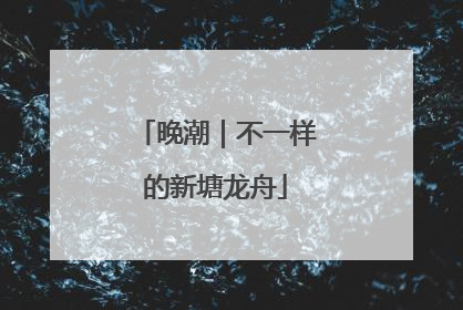 晚潮｜不一样的新塘龙舟