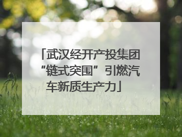 武汉经开产投集团“链式突围”引燃汽车新质生产力