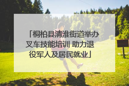桐柏县清淮街道举办叉车技能培训 助力退役军人及居民就业