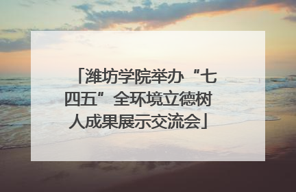 潍坊学院举办“七四五”全环境立德树人成果展示交流会