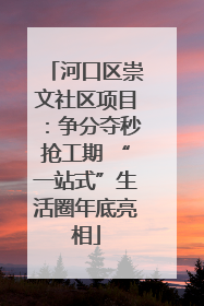 河口区崇文社区项目：争分夺秒抢工期 “一站式”生活圈年底亮相