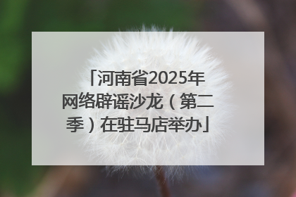 河南省2025年网络辟谣沙龙（第二季）在驻马店举办