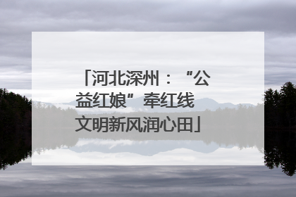 河北深州：“公益红娘”牵红线 文明新风润心田