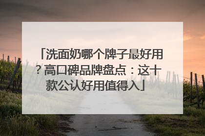 洗面奶哪个牌子最好用？高口碑品牌盘点：这十款公认好用值得入