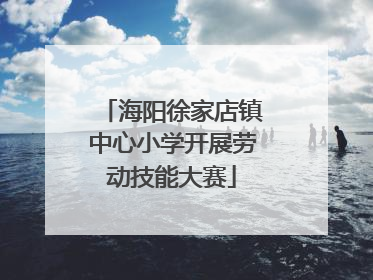 海阳徐家店镇中心小学开展劳动技能大赛