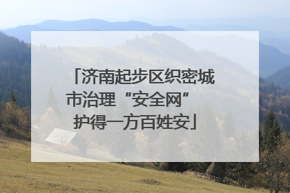 济南起步区织密城市治理“安全网” 护得一方百姓安