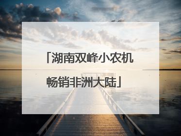 湖南双峰小农机畅销非洲大陆