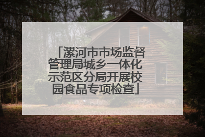 漯河市市场监督管理局城乡一体化示范区分局开展校园食品专项检查