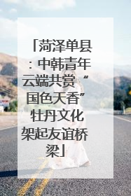 菏泽单县：中韩青年云端共赏“国色天香” 牡丹文化架起友谊桥梁
