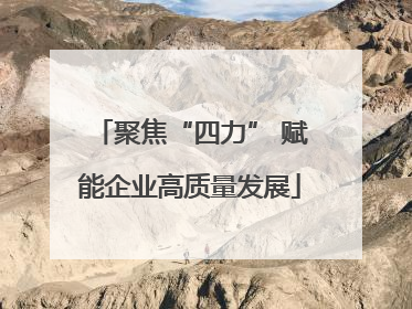 聚焦“四力” 赋能企业高质量发展