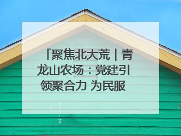 聚焦北大荒｜青龙山农场：党建引领聚合力 为民服务践初心