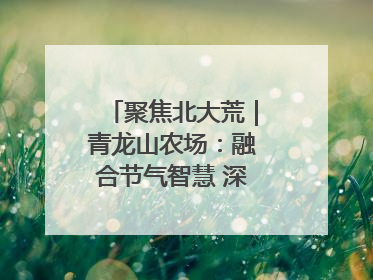 聚焦北大荒｜青龙山农场：融合节气智慧 深耕安全沃土