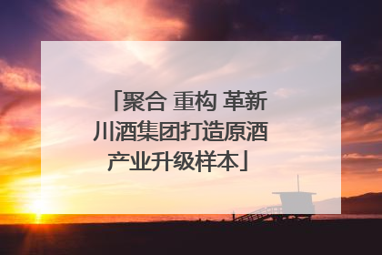 聚合 重构 革新 川酒集团打造原酒产业升级样本
