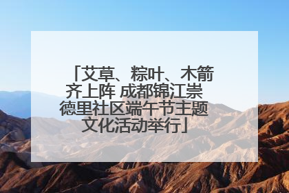 艾草、粽叶、木箭齐上阵 成都锦江崇德里社区端午节主题文化活动举行
