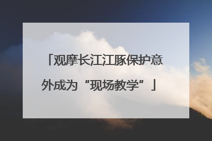观摩长江江豚保护意外成为“现场教学”