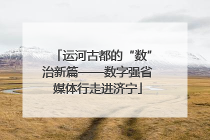 运河古都的“数”治新篇——数字强省媒体行走进济宁