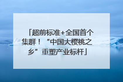 超前标准+全国首个集群！“中国大樱桃之乡”重塑产业标杆