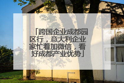 跨国企业成都园区行，意大利企业家忙着加微信，看好成都产业优势
