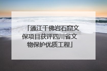 通江千佛岩石窟文保项目获评四川省文物保护优质工程