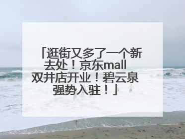 逛街又多了一个新去处！京东mall双井店开业！碧云泉强势入驻！