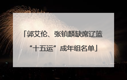 郭艾伦、张镇麟缺席辽篮“十五运”成年组名单